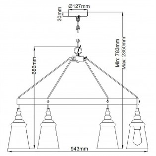 Lampe de plafond Loras (6 lumieres)