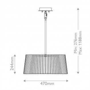Lampe de plafond Linara (3 lumieres)