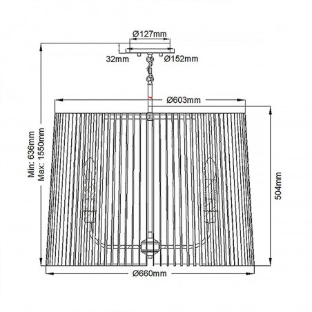 Lampe de plafond Linara (6 lumieres)
