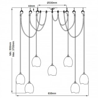 Lampe de plafond Nula (12 lumieres)