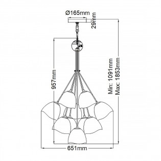 Lampe de plafond Nula (15 lumieres)