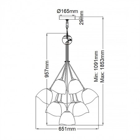 Lampe de plafond Nula (15 lumieres)