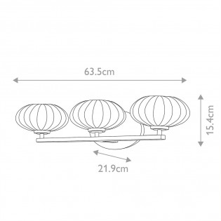 Applique Murale pour bains Pim (3 lumieres)