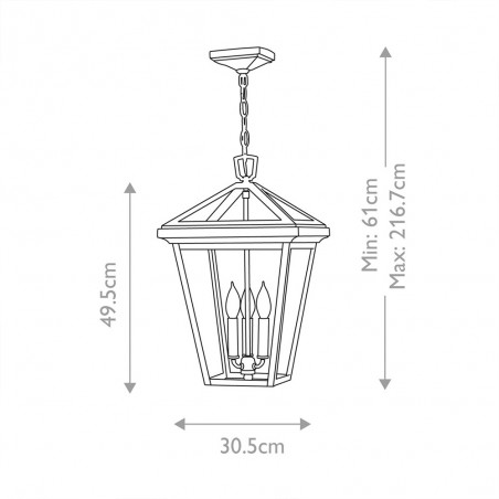 Suspension pour exterieur Alford Place (3 lumieres)