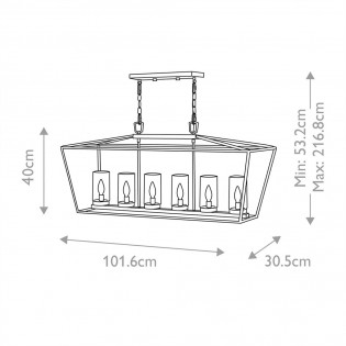 Suspension pour exterieur Alford Place (6 lumieres)