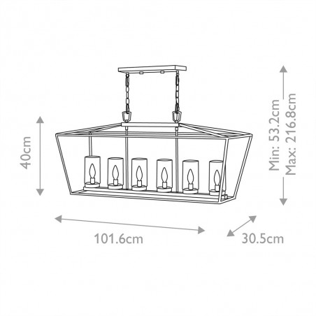 Suspension pour exterieur Alford Place (6 lumieres)