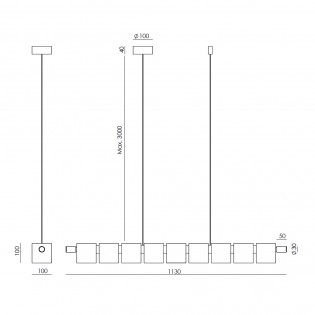 Lampe de plafond LED Cubic (35W)