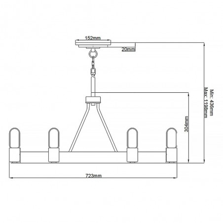 Lampe de plafond Silas (6 lumieres)