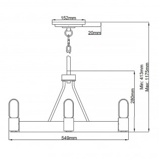 Lampe de plafond Silas (4 lumieres)