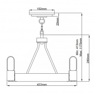 Lampe de plafond Silas (3 lumieres)