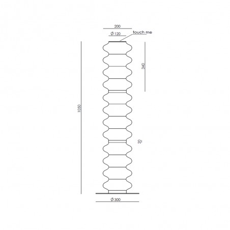 Lampadaire LED Vitree (28W)