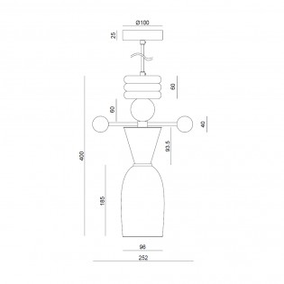 Lampe de plafond Nuro