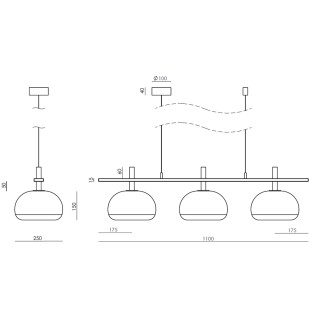 Lampe de plafond Cloud (3 lumieres)