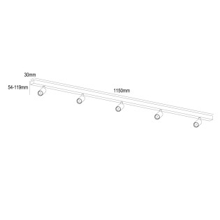 Regletté de plafond Slim (5...