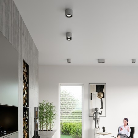 Spot de surface Noto 1 lumière, ciment