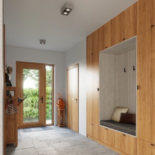 Spot de surface Meni 1 lumière, finition ciment