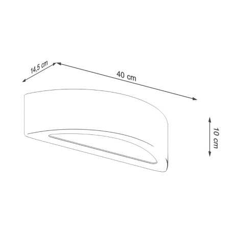 Applique murale Naza ciment