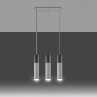 Suspension Nivoto blanche, 3 lumières