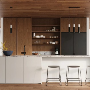 Suspension Nivoto noir, 3 lumières