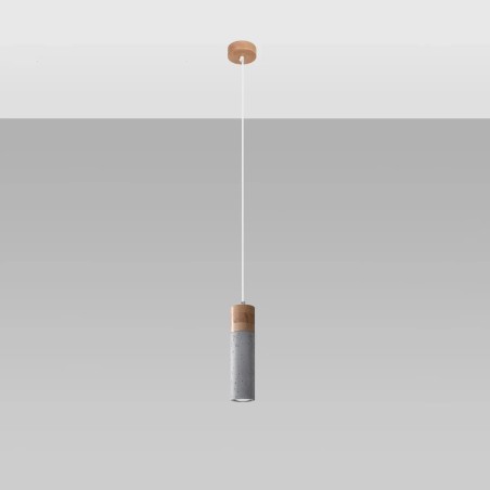 Suspension Nato grise, 1 lumière