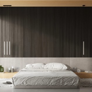 Suspension Vacu 3 lumières, ciment