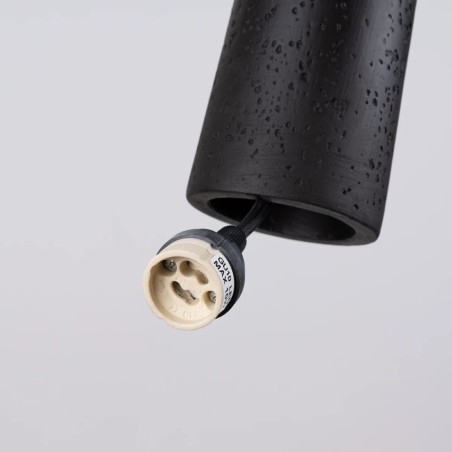 Suspension Uscuna noir, ciment