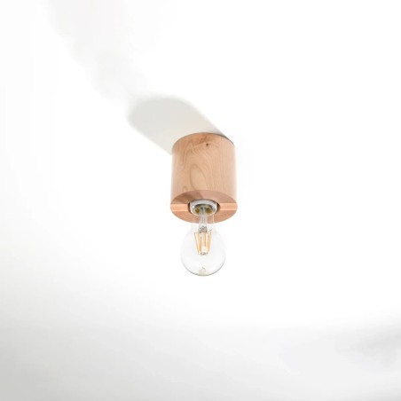 Spot de surface Lion, bois naturel