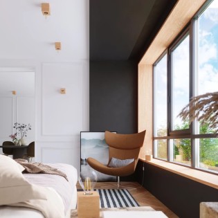 Applique murale Sorel, bois naturel