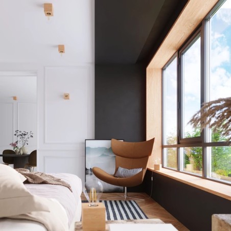 Applique murale Sorel, bois naturel