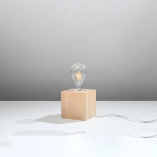 Lampe de table Sorel, bois nature