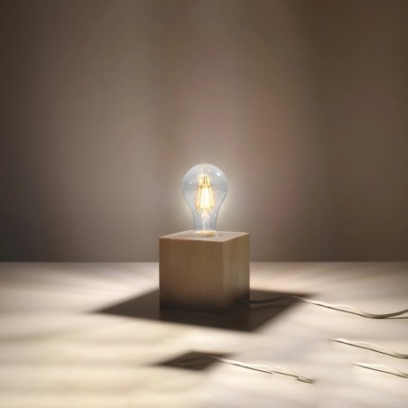 Lampe de table Sorel, bois nature