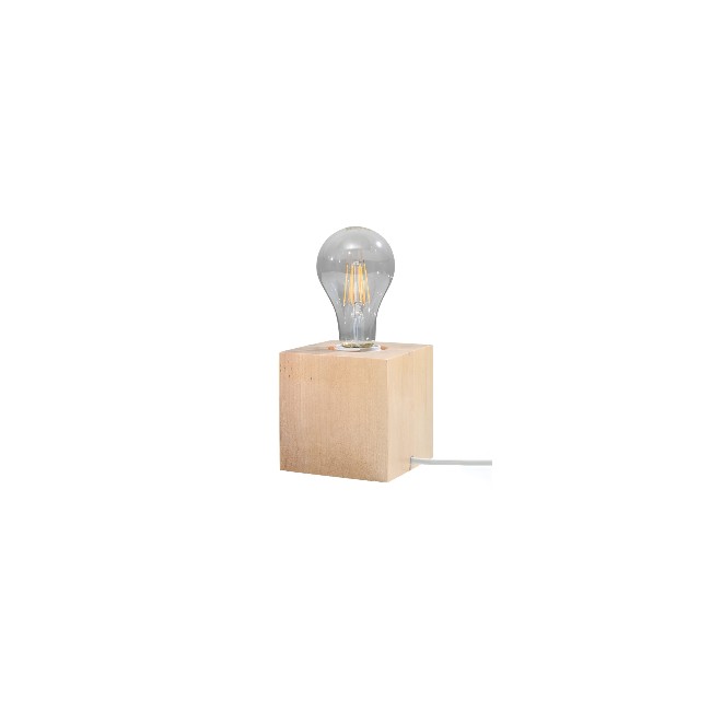Lampe de table Sorel, bois nature