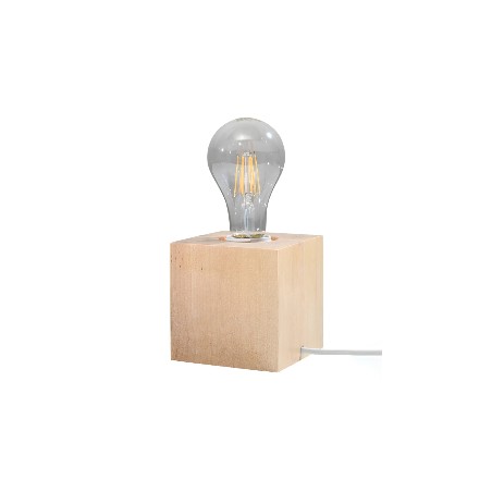 Lampe de table Sorel, bois nature