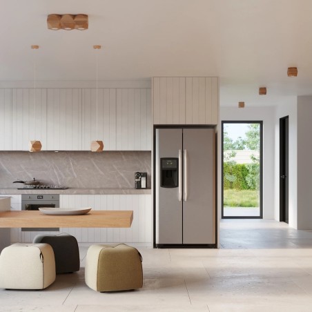 Spot en saillie Mion 1 lumière, bois naturel