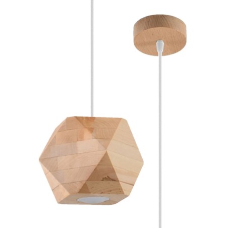Suspension Mion, bois naturel