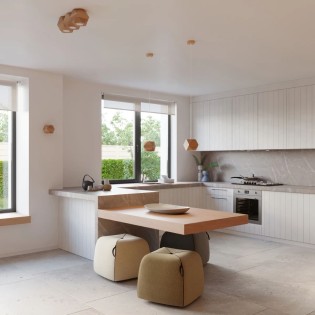 Suspension Mion, bois naturel