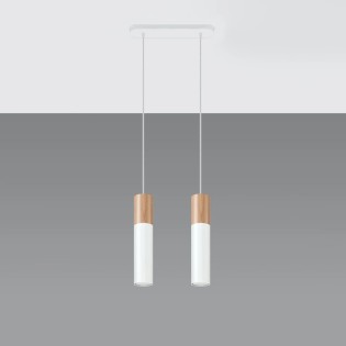 Suspension Vira blanche, 2 lumières