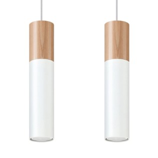 Suspension Vira blanche, 2 lumières