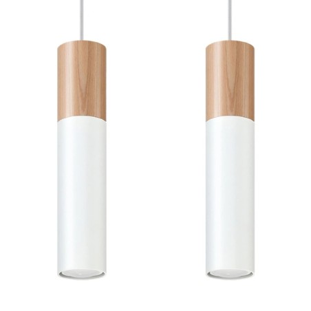 Suspension Vira blanche, 2 lumières