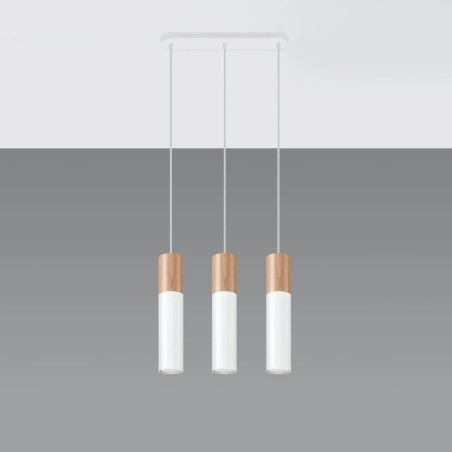 Suspension Vira blanche, 3 lumières