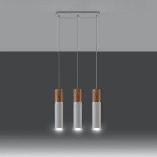 Suspension Vira blanche, 3 lumières