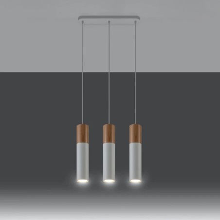 Suspension Vira blanche, 3 lumières