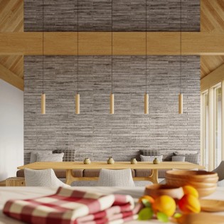 Suspension Zori, bois naturel