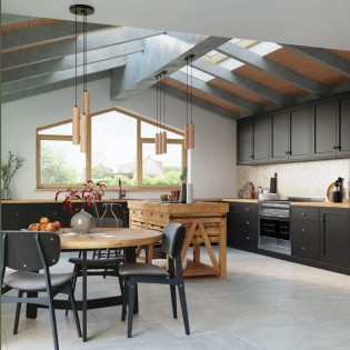 Suspension Zori, 3 lumières, bois naturel