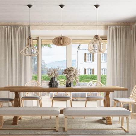 Suspension Reonka, bois naturel