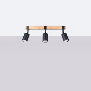 Plafonnier Domovi 3 lumières, noire