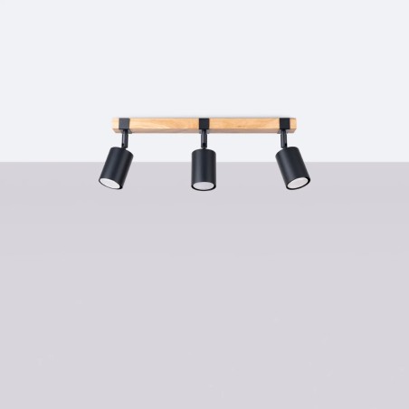 Plafonnier Domovi 3 lumières, noire