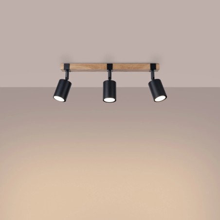 Plafonnier Domovi 3 lumières, noire