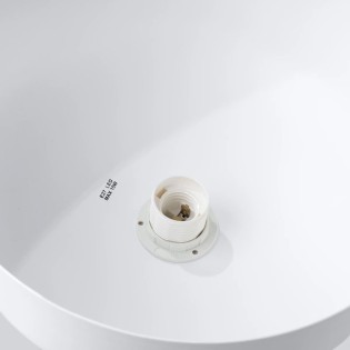 Suspension Aszo, blanc et bois naturel