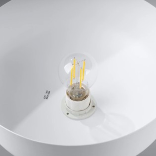 Suspension Aszo, blanc et bois naturel